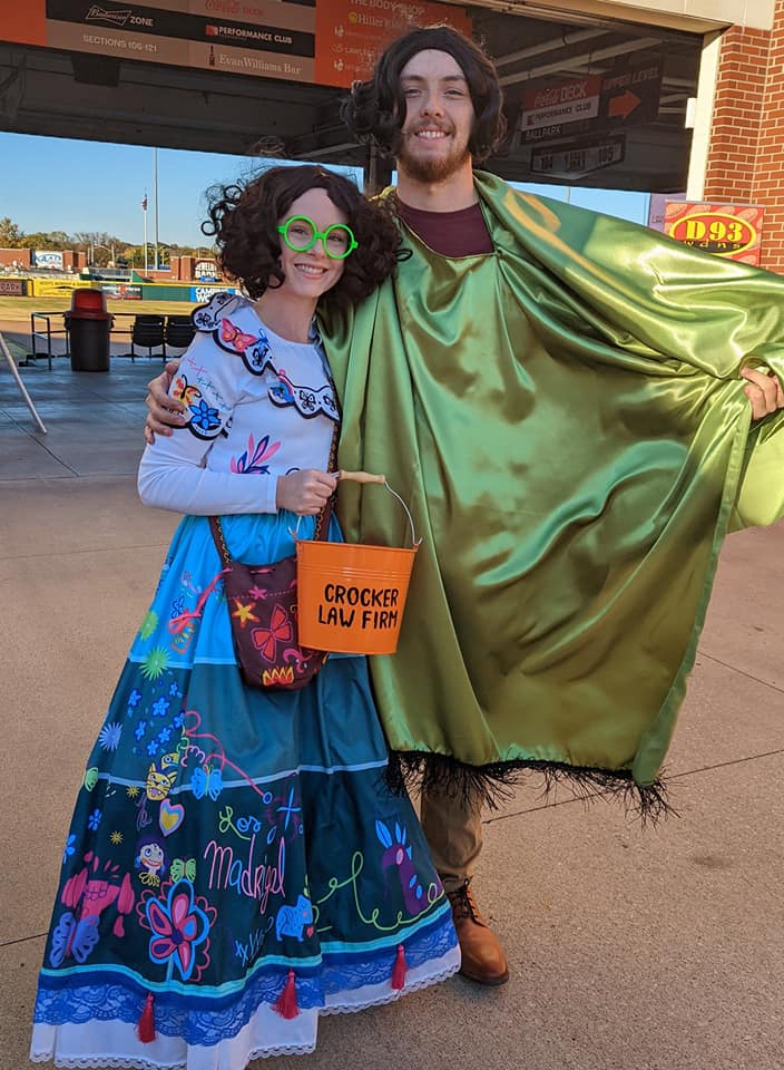 A couple dressed as characters in Encanto at Rockin' Trick or Treat